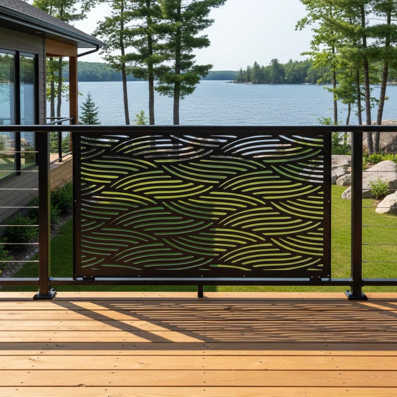 Tabor Screen Railing Insert Modern Aluminum Stair Railing Panel, Decorative Metal Screen Insert - Etsy