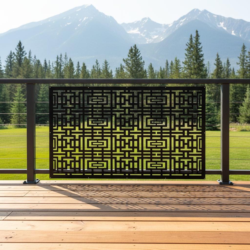 Modern Railing Insert Panel, Aluminum Guard Screen, Balcony & Porch ...