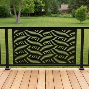 Paravent de jardin en métal Mid-Century, Panneau de clôture extérieure moderne, Séparateur décoratif de jardin
