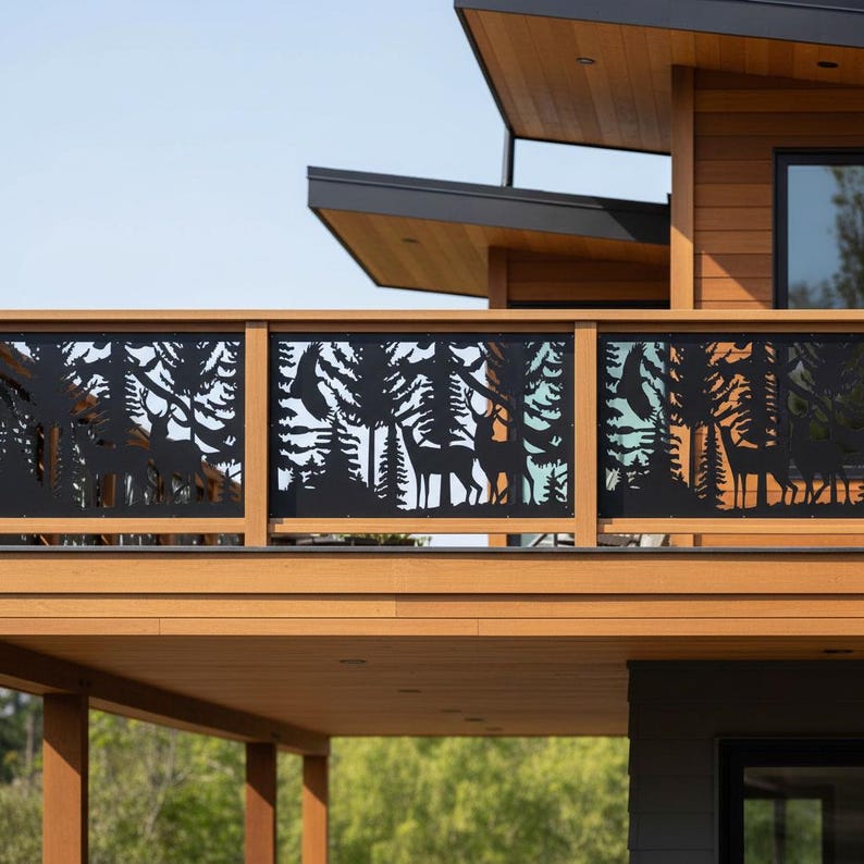 Deer Privacy Screen, Rustic Aluminum Wildlife Fence Insert - Etsy