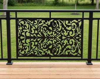 Mid Century Metal Garden Art Screen, Privacy Fence Divider