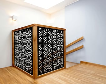 Delicate Botanical Privacy Screen, Modern Flower Aluminum Wall Panel, Outdoor Garden Divider