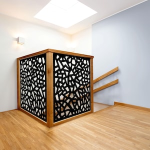 Metal Room Divider Screen, Aluminum Privacy Panel, Indoor Outdoor Divider, Modern Decor