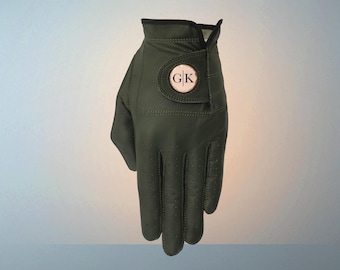 Leren golfhandschoen met monogram, aandenken balmarkering, kerstcadeau
