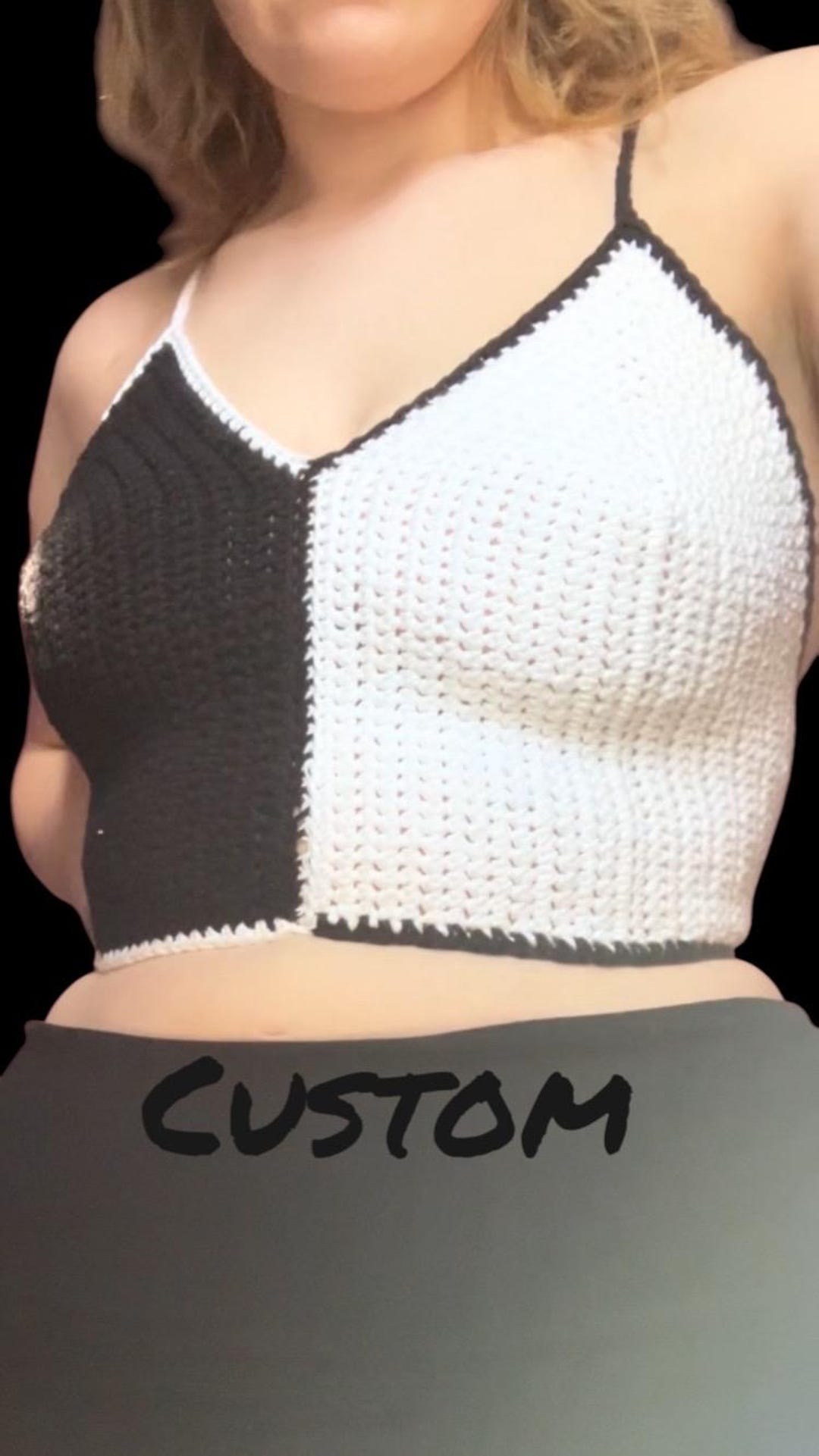 Split Crop Top String Custom Split Crop Top - Etsy