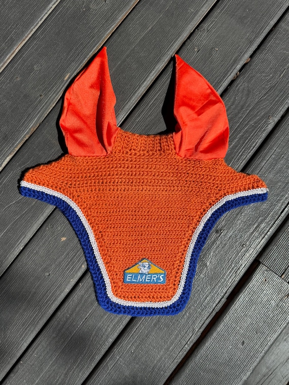 Horse Bonnet ELMERS Glue Orange Bonnet Fly Veil - Etsy