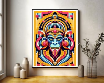 Hanuman Art Print | Modern Indian Art
