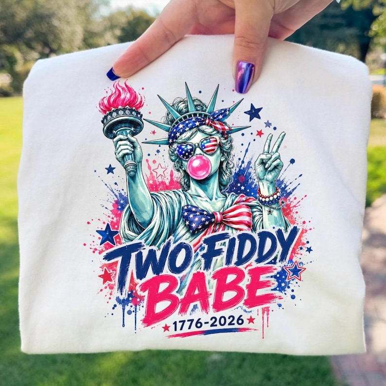 Two Fiddy TWO FIDDY PNG, Two Fiddy Babe Png, Statue of Liberty Png, Preppy ...