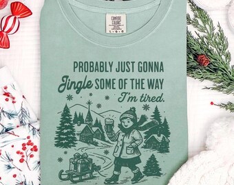 WAHRSCHEINLICH JINGLE Einige der Art, wie ich müde bin, lustige Weihnachtspng, lustige Feiertags-Spruch Png