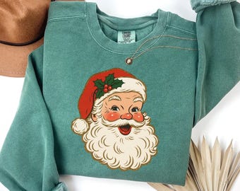 VINTAGE SANTA PNG, Weihnachtsmann Png, Vintage Weihnachten Png, Retro Weihnachtscliparts, Retro Weihnachtsmann Png