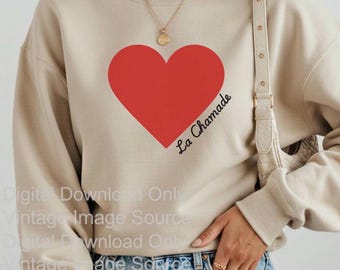 LA CHAMADE PNG, Valentinstag Herz Png, Französischer Chic Png, Valentinstag Herz Png, Französisches Sprichwort Png, Kokett Valentinstag Png