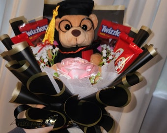 Celebrate the Grad Teddy Bear & Candy Graduation Bouquet Gift