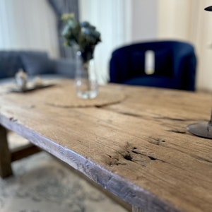 Rustic Reclaimed Oak Furniture, Wood Coffee Table, Rustic Reclaimed Wood, Furniture and Decor, Barnwood Coffee Table, Farmhouse Furniture image 4