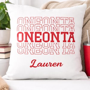 Personalized College 18x18 Decorative Pillowcase,  Custom Dorm & Room Accent Gift