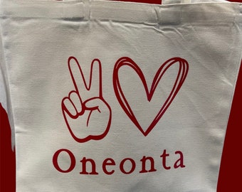 Custom College Tote Bag 13.5” Canvas Tote with Handles Personalized College Gift Mascot Team Tote Teacher Coach Gift College Bed Party Bag