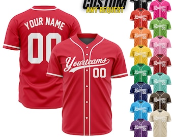 Personalized Team Name And Number Baseball Jersey,Custom Baseball Jersey Shirt, Baseball Jersey Uniform For Fans Baseball Lovers B1