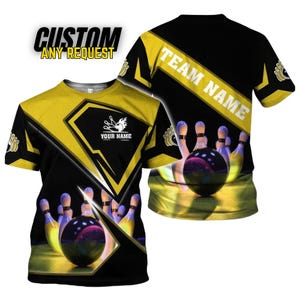 Custom Bowling Shirt,Personalized Bowling Team Name Shirt,Retro Bowling T Shirt,Bowling Party Shirt,Bowling Pin Shirts,Bowling Ball Tee BL26 image 5