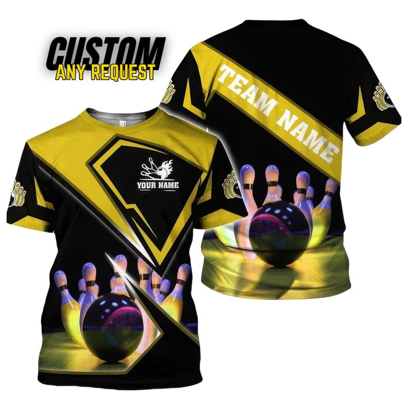 Custom Bowling Shirt,Personalized Bowling Team Name Shirt,Retro Bowling T Shirt,Bowling Party Shirt,Bowling Pin Shirts,Bowling Ball Tee BL26 image 5