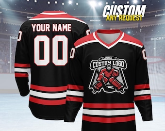 Custom Ice Hockey Jersey for Men Women Youth,Tshirt Personalized Name Number,Hockey Shirts Sports Uniform for Hockey Fans Gift H1
