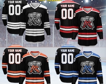 Custom Ice Hockey Jersey for Men Women Youth,Tshirt Personalized Name Number,Hockey Shirts Sports Uniform for Hockey Fans Gift H1