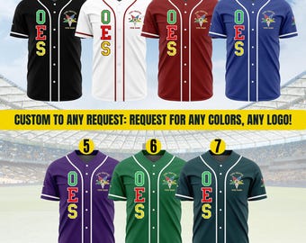 Customize Order of the Eastern Star OES Pentagon Down AF&AM Baseball Jersey Shirt B32