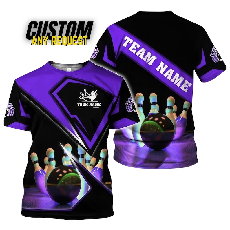 Custom Bowling Shirt,Personalized Bowling Team Name Shirt,Retro Bowling T Shirt,Bowling Party Shirt,Bowling Pin Shirts,Bowling Ball Tee BL26 image 7