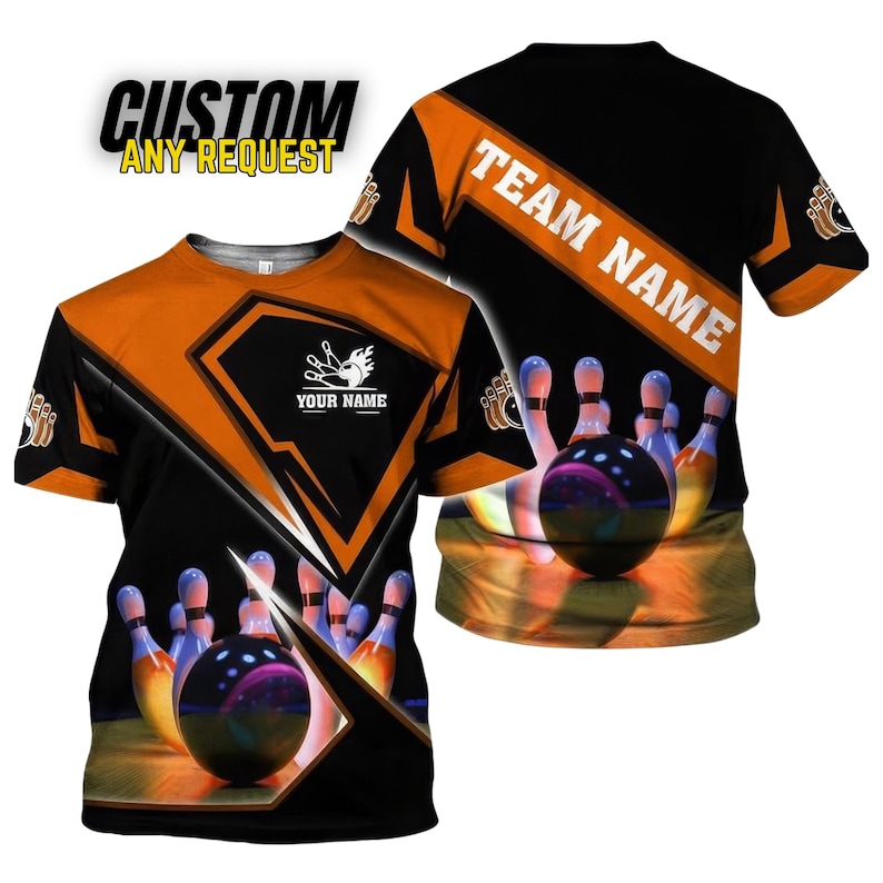 Custom Bowling Shirt,Personalized Bowling Team Name Shirt,Retro Bowling T Shirt,Bowling Party Shirt,Bowling Pin Shirts,Bowling Ball Tee BL26 image 4