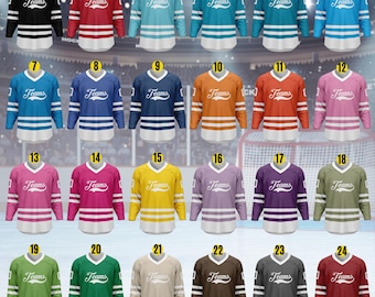 Custom Ice Hockey Jersey for Men Women Youth,Tshirt Personalized Name Number,Hockey Shirts Sports Uniform for Hockey Fans Gift H2