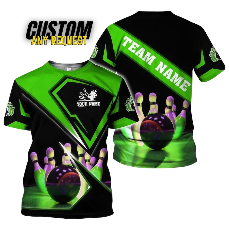 Custom Bowling Shirt,Personalized Bowling Team Name Shirt,Retro Bowling T Shirt,Bowling Party Shirt,Bowling Pin Shirts,Bowling Ball Tee BL26 image 6