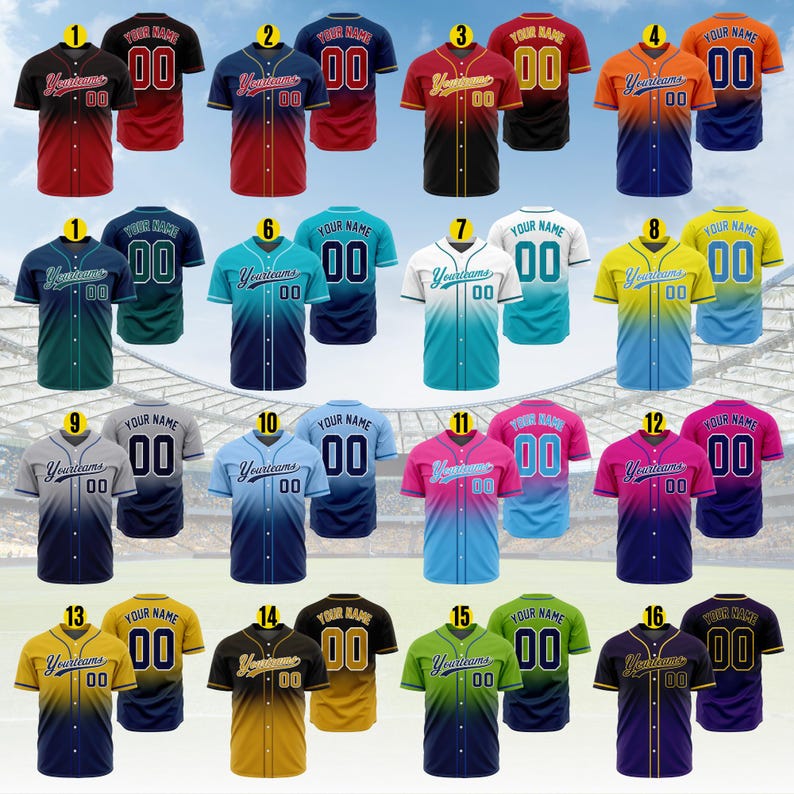 Personalized Team Name and Number Baseball Jersey,custom Baseball ...