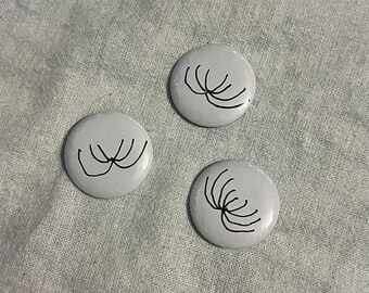 broches de alfileres de botones de estrella abstractos 1 pulgada / 2,5 cm