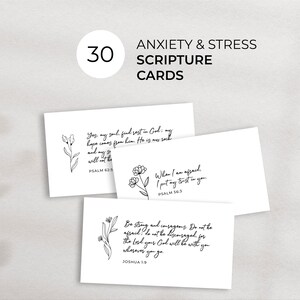 Printable Scripture Cards: Bible Verse Encouragement when Anxious (PDF Download)