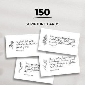 150 Bibelverskarten: Christliche Schrift, Ermutigung (Digitaler Download)