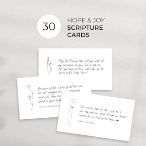 Printable Bible Verse Cards: Floral Encouragement, Hope & Joy (PDF Download)