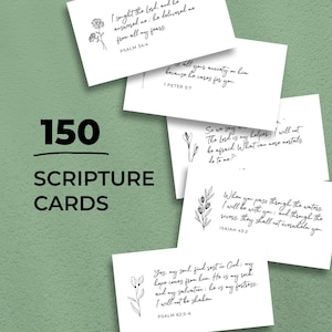150 Cartões de Escritura | Versículos Bíblicos Encorajadores | Cartões de Oração para Imprimir | Cartões de Versículos Bíblicos Cristãos NVI | Baixe e Imprima