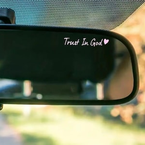 Trust in God- Rückspiegelaufkleber