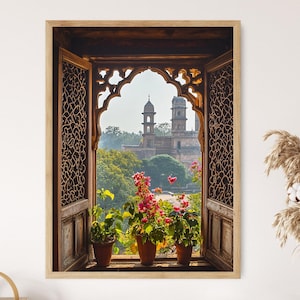 Lucknow, Uttar Pradesh Art Print, Bara Imambara and Lattice Windows
