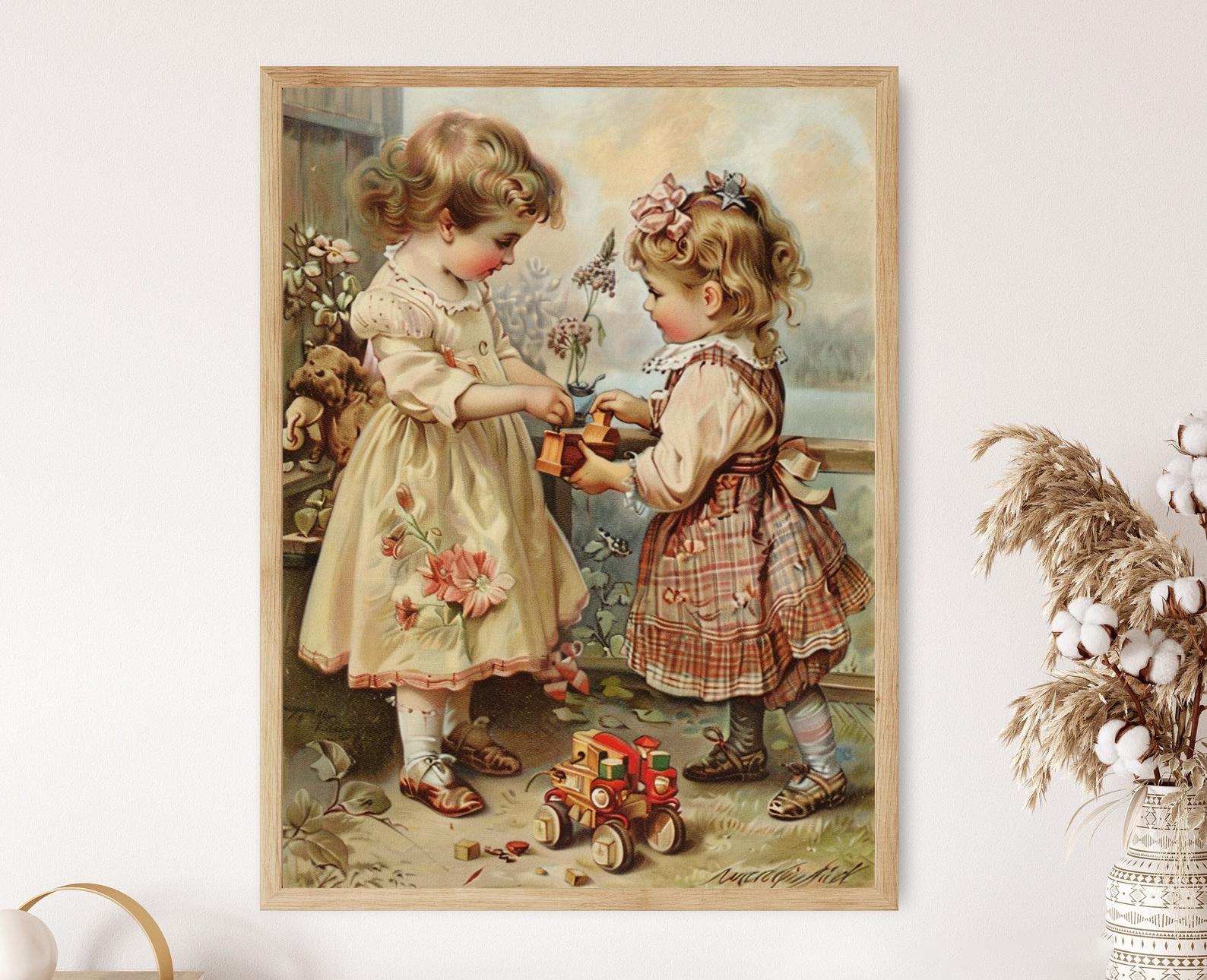 アンティークヴィクトリアン少女子ども写真絵本古書 稀少アンティーク美しいヴィクトリアン絵本イギリス洋書 古書ジャンク