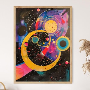 Geometric Art Print, Kandinsky-Influenced Wall Art, Contemporary Decor, Modernist Art Gift
