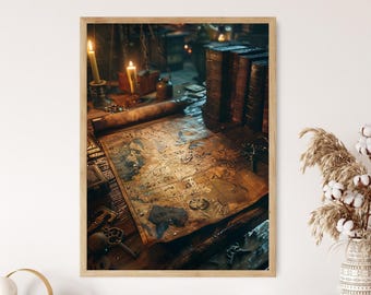 Children's Pirates Treasure Map - Detailed Playtime Map for Imaginative Fun