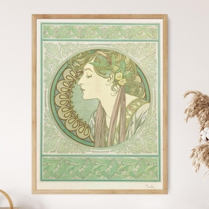 Laurel, 1901, Alphonse Mucha Print