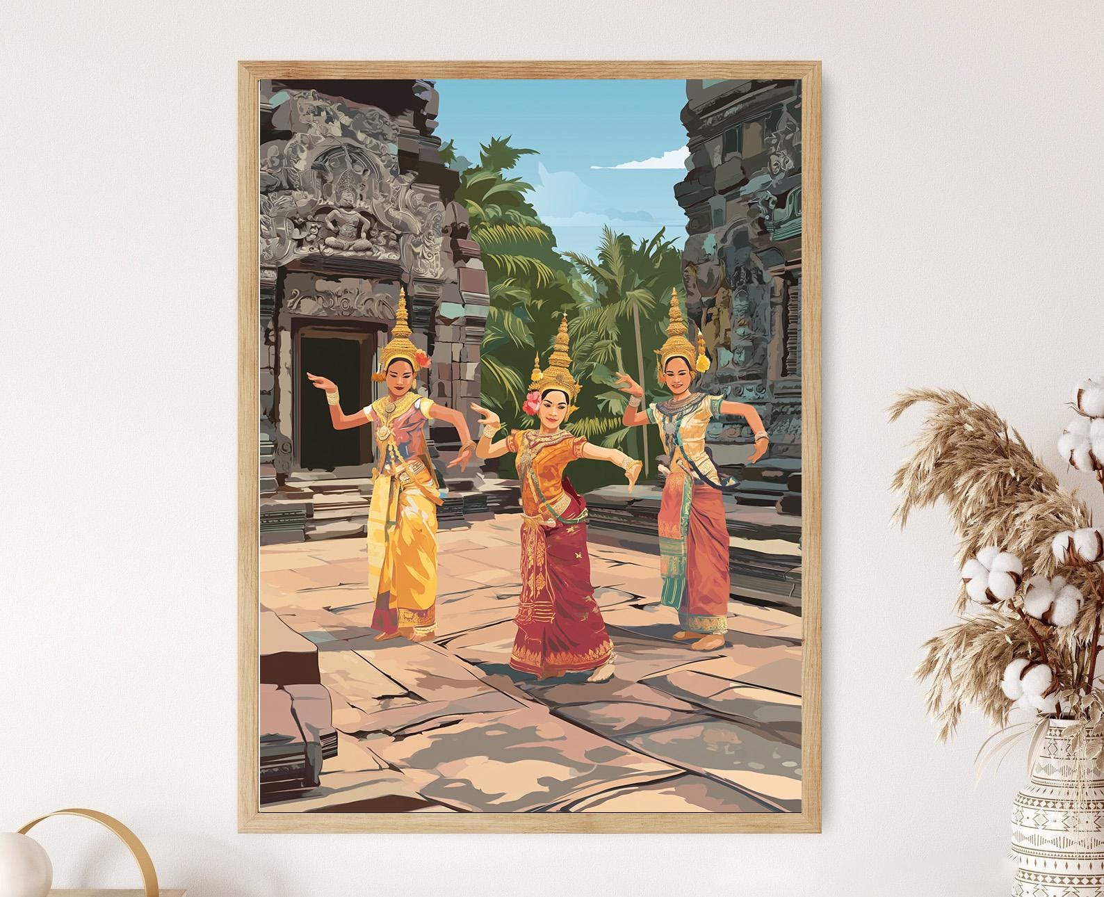 Cambodian oil painting - Etsy 日本