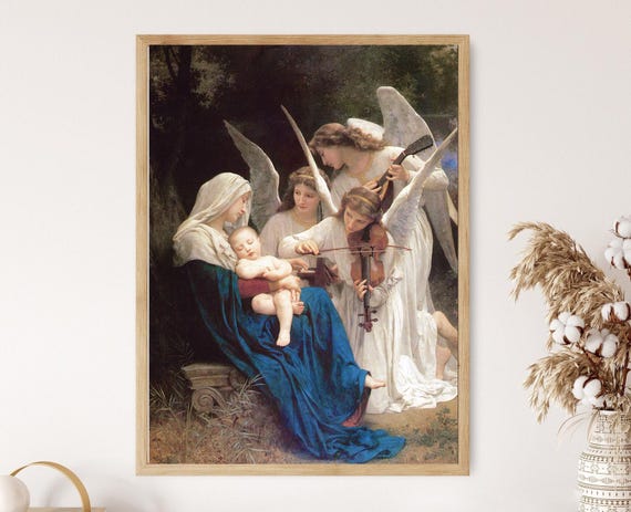 The Virgin With Angels Fine Art Print: William-adolphe Bouguereau