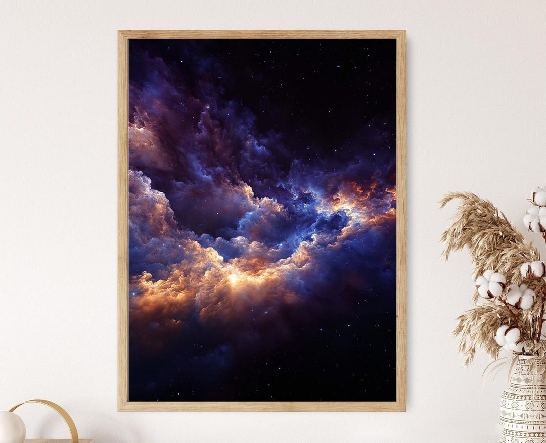 Cosmic Nebula Abstract Fine Art Print, Modern Galaxy Space Painting - Etsy