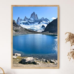 Impression d'art Laguna de los Tres, lac glaciaire en Argentine