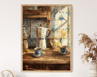Nostalgic Coffee Moment: Embrace Cuban Heritage with 'Cafecito Mañanero' Art Print