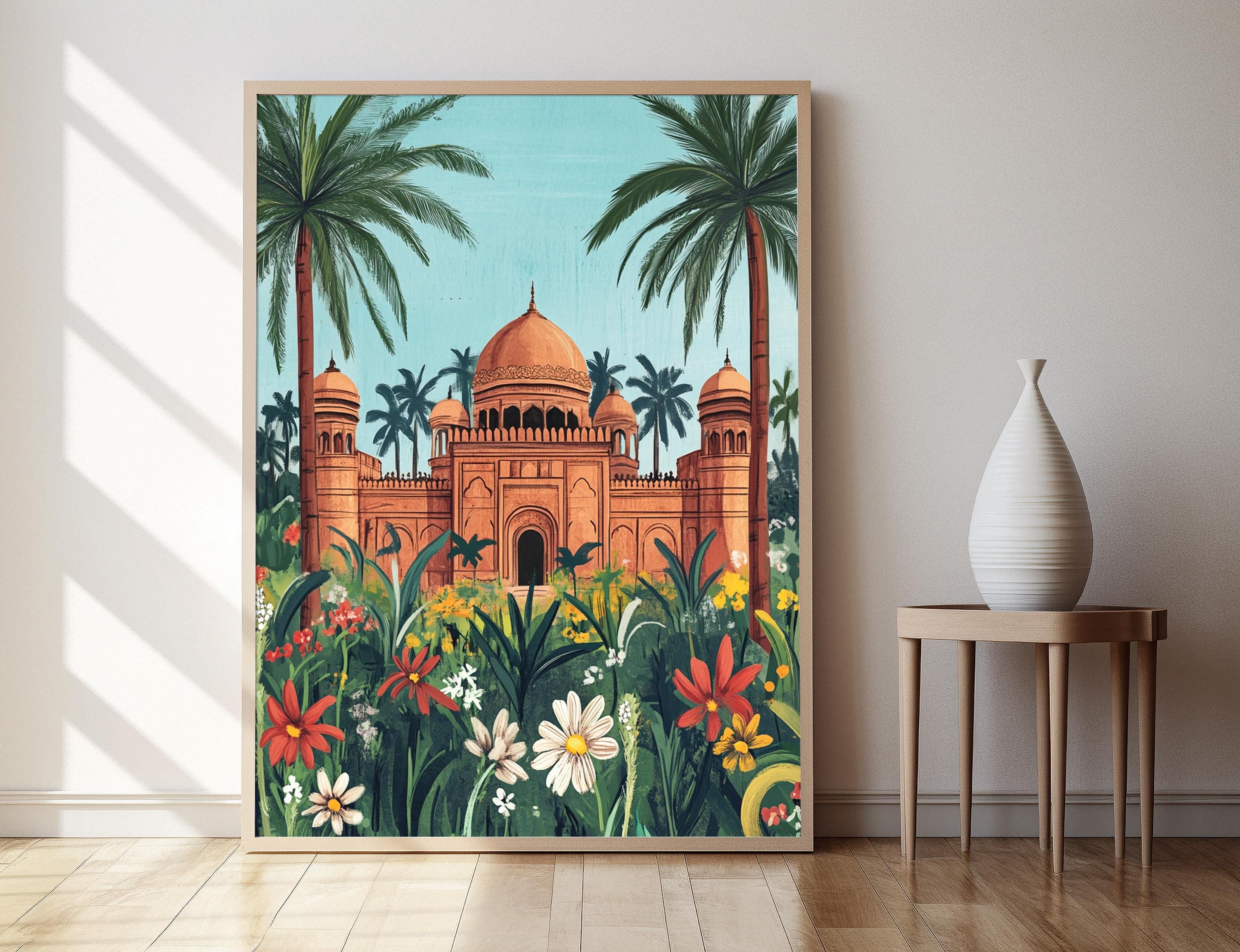 Lalbagh Fort Art Print, Dhaka Mughal Architecture and Gardens - Etsy
