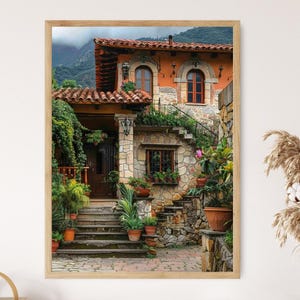 Traditional Colombian Villa Giclee Print, Stunning South American Scenery for Wall Decoration, Ideal Housewarming Gift