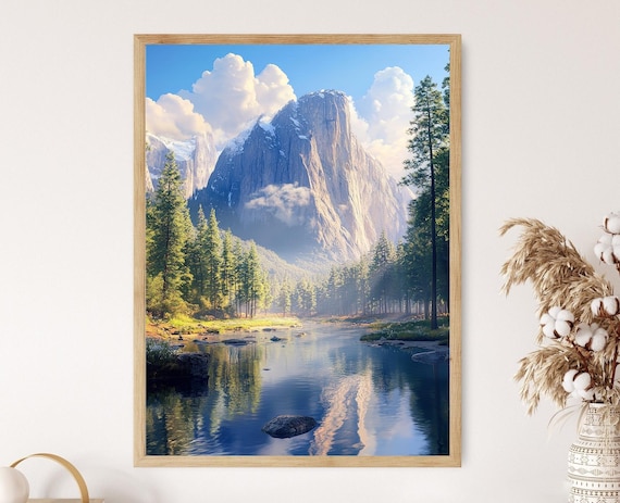 ヨセミテ・エル・キャピタンのアートプリント：カリフォルニアの風景 