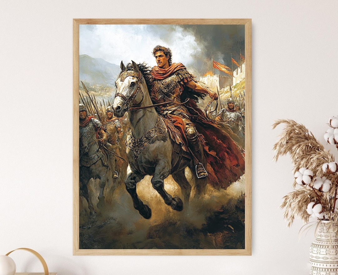 Alexander the Great Art Print, Ancient Ruler and Bucephalus - Etsy